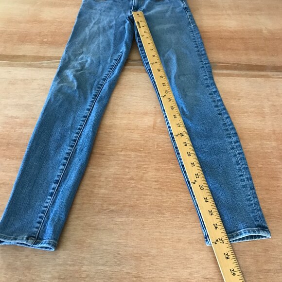 Frame Le High Skinny Jeans Women 26 Blue Mid Rise Medium Wash Stretch Preppy - Picture 8 of 14